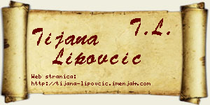 Tijana Lipovčić vizit kartica